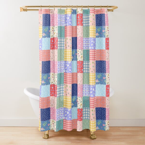Happy summer patchwork Shower Curtain