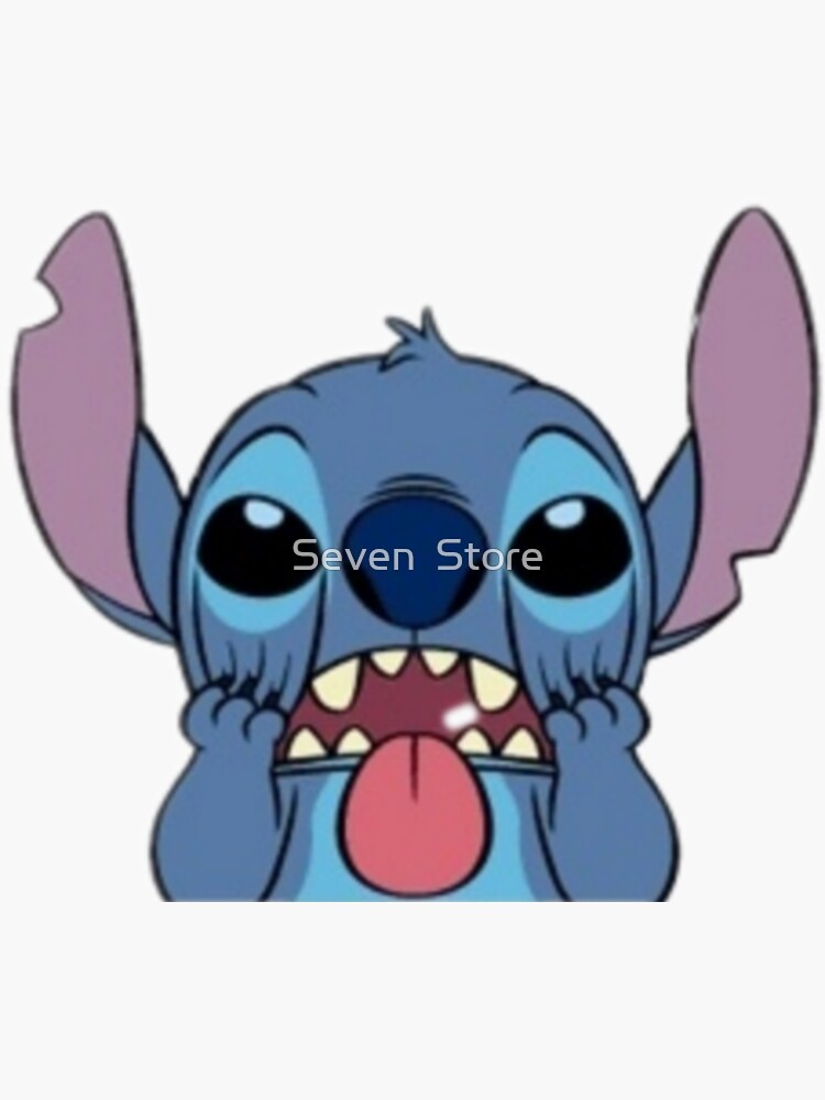 Stitch Face Sticker By Motherdaughter Redbubble 