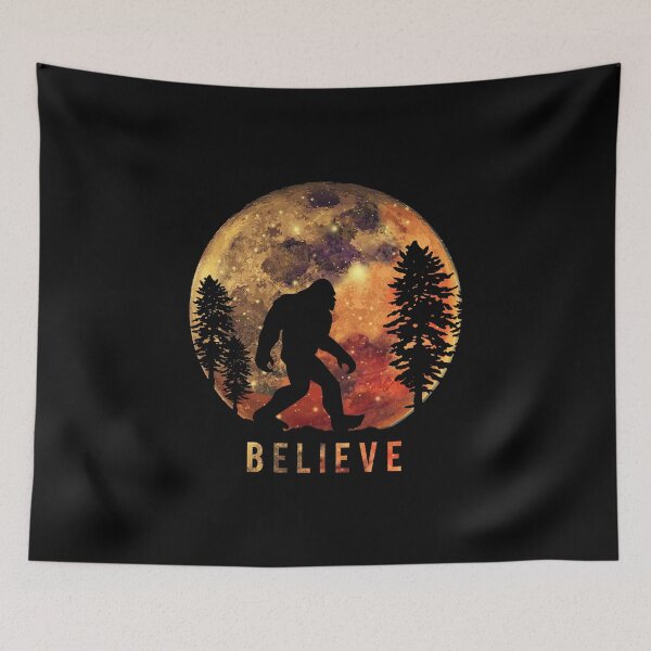 Item preview, Bigfoot Sasquatch Full Moon Silhouette Believe designed and sold by ThreadsNouveau.