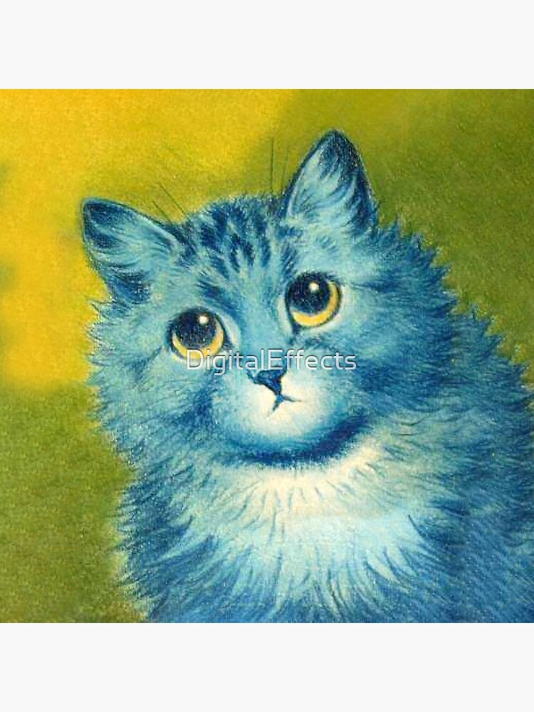 Louis Wain Thinking Cat Art Print