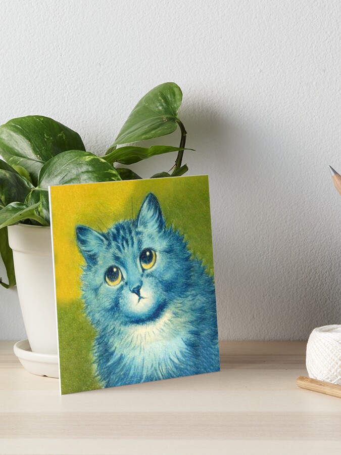 Louis Wain Cute Cat With Bow Christmas Present Painting Canvas