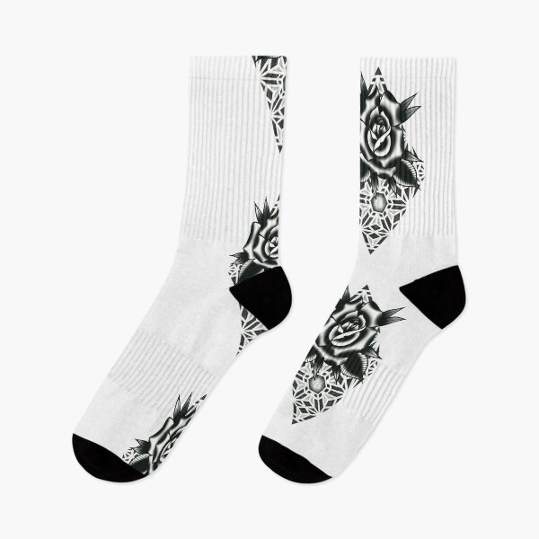 Item preview, Rose and geometric pattern designed and sold by dtmtattoo.