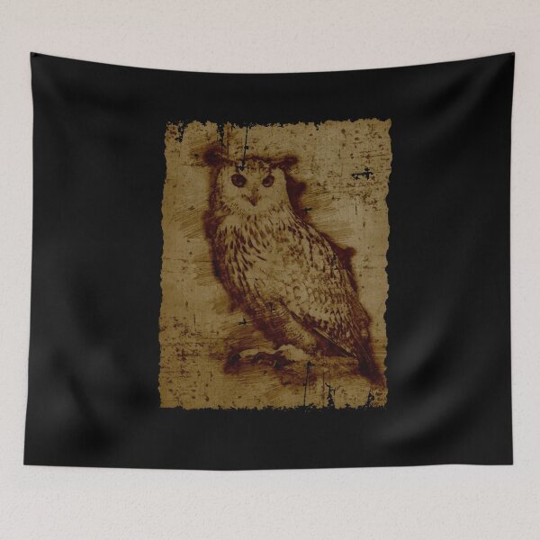 Item preview, Owl on Old Parchment designed and sold by eddyscanyon.