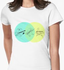 Keytar Platypus Venn Diagram Fitted T-Shirt
