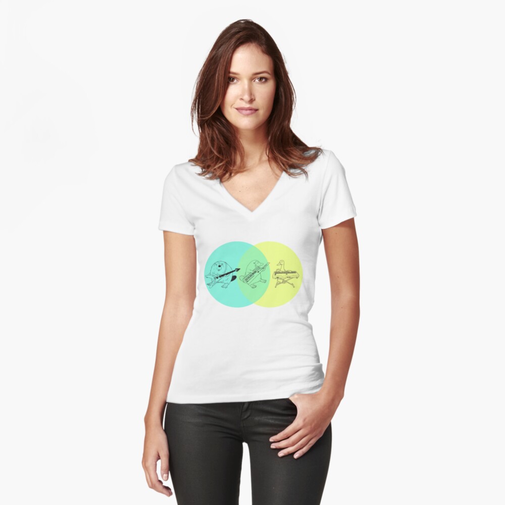 Item preview, Fitted V-Neck T-Shirt designed and sold by GuyBlank.