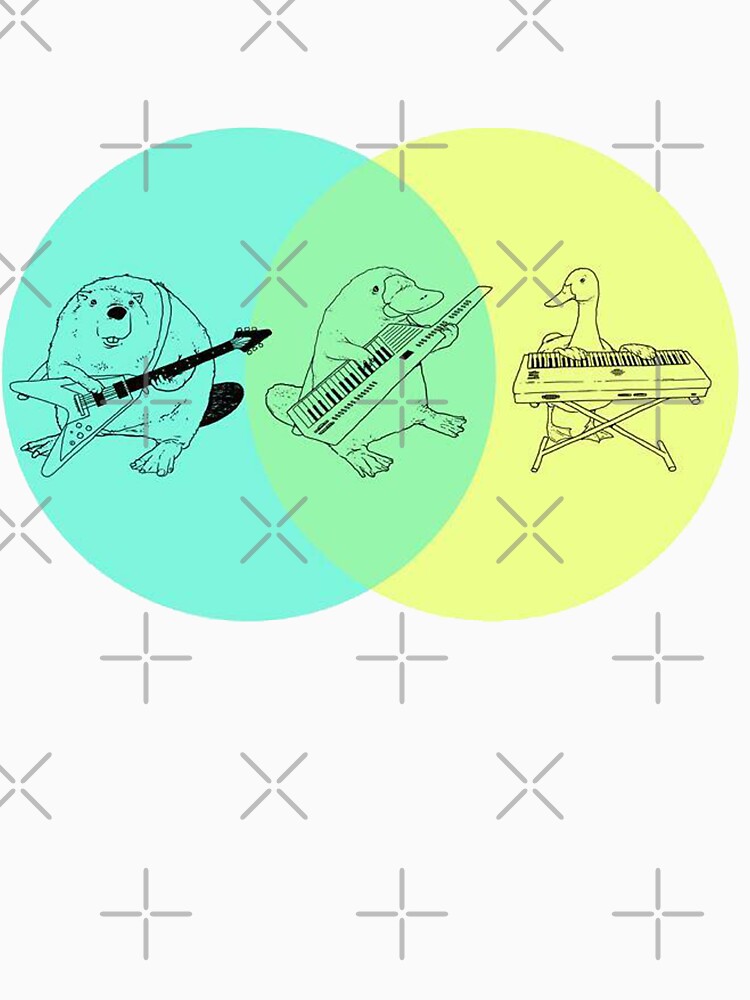 Thumbnail 7 of 7, Classic T-Shirt, Keytar Platypus Venn Diagram designed and sold by GuyBlank.