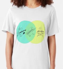 Keytar Platypus Venn Diagram Slim Fit T-Shirt