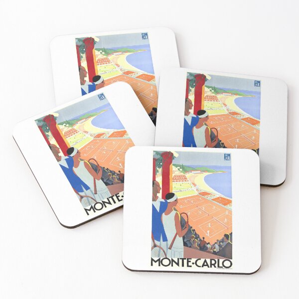 Item preview, 1930 Monte-Carlo Tennis Monaco PLM Travel Poster designed and sold by retrographics.