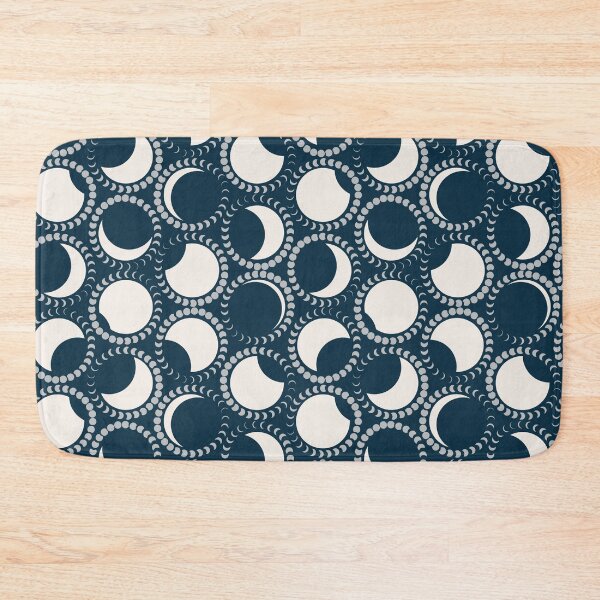 Item preview, Moon Phases Pattern in Midnight and Cream designed and sold by rocketandindigo.