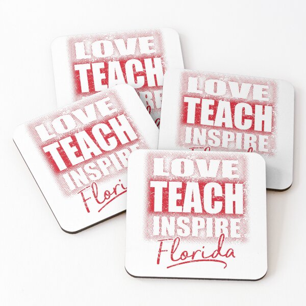 Item preview, Red for Ed Florida Teachers Distressed designed and sold by RiffXS.