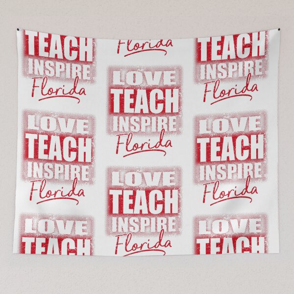 Item preview, Red for Ed Florida Teachers Distressed designed and sold by RiffXS.
