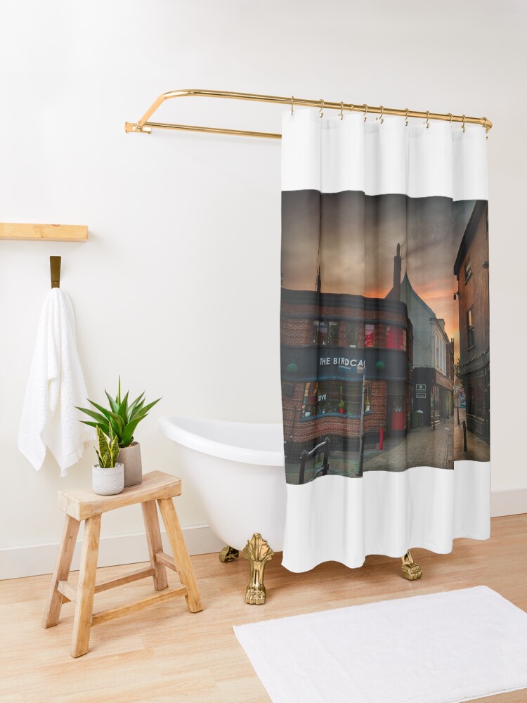 Alternate view of Pottergate at Dawn Shower Curtain