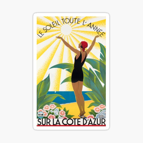 Item preview, 1931 Sur La Cote D'Azur France Travel Poster designed and sold by retrographics.