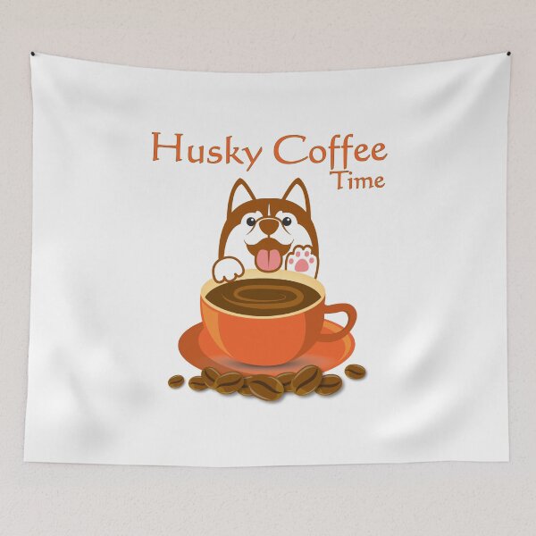 Item preview, Husky Coffee Time designed and sold by anbartshirts.