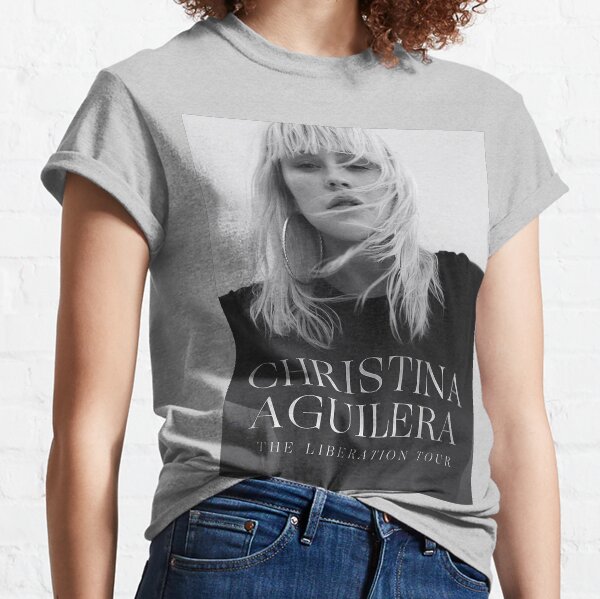 JaoStep Christina Aguilera Women Design Leak Navel T-Shirt Cotton Short Sleeve Black JaoStep Christina Aguilera Women Design Leak Navel T-Shirt Cotton Short Sleeve Black