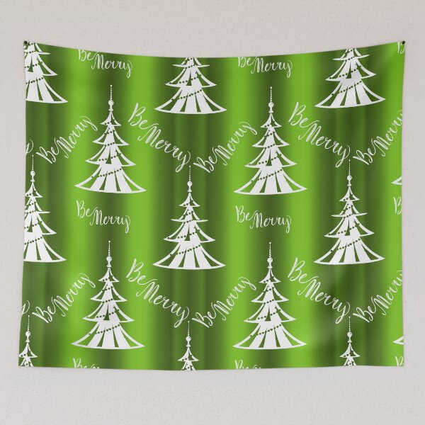 Item preview, Be Merry Green Modern Christmas designed and sold by GraphicAllusion.