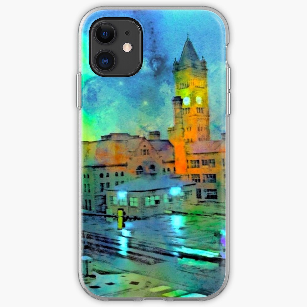 Clock Tower in Rain iPhone Case & Cover