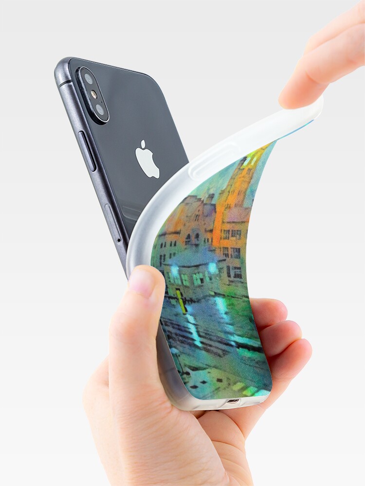 Alternate view of Clock Tower in Rain iPhone Case & Cover