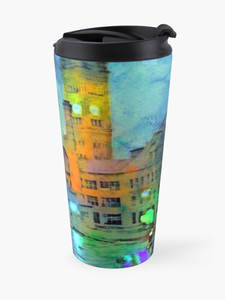 Alternate view of Clock Tower in Rain Travel Mug