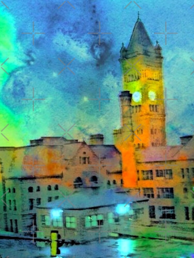 Clock Tower in Rain by KarleighBon
