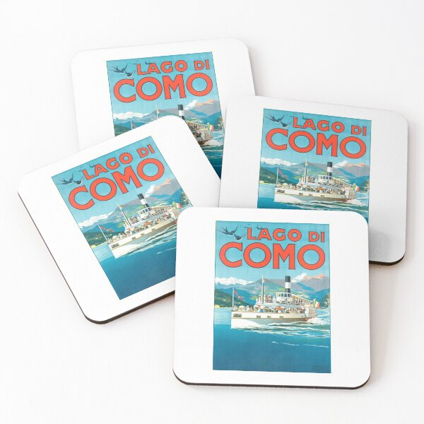 Item preview, Póster de viaje al lago Como, Italia, 1900 designed and sold by retrographics.