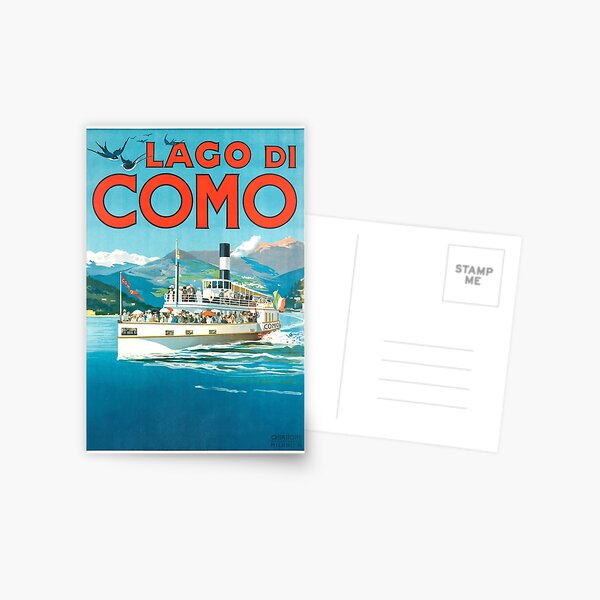 Item preview, 1900 Italy Lake Como Travel Poster designed and sold by retrographics.