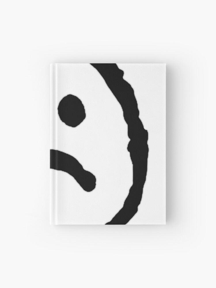 Lil Peep Style Sad Face Tattoo Black Gustav Ahr Gothboiclique Emo Rap Hip Hop Hardcover Journal By Boogsbay Redbubble