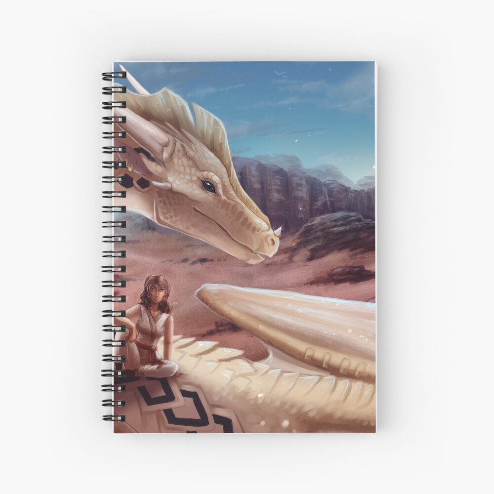 Wings Of Fire Prince Smolder And Flower Rose Spiral Notebook By