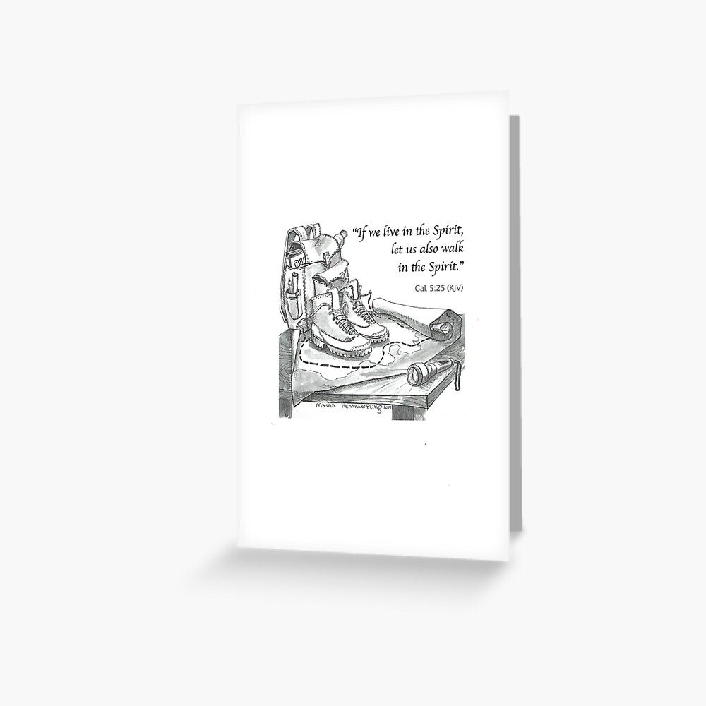 Artober Bible Challenge. Day 3. Gal.5:25 Greeting Card