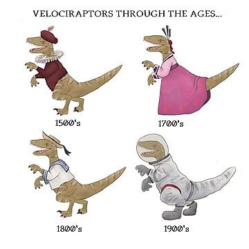 Artwork thumbnail, Velociraptor Through The Ages by Angela Sandberg