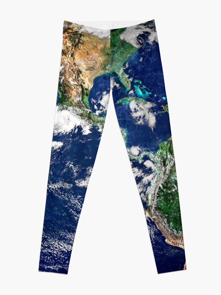 Alternate view of Earth from Space Leggings