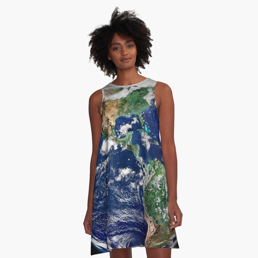 Earth from Space A-Line Dress