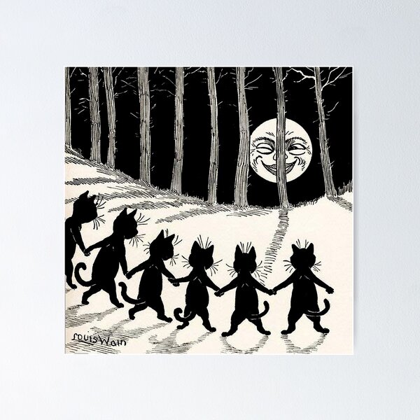 Item preview, CATS DANCING IN MOONLIGHT - Louis Wain designed and sold by DigitalEffects.