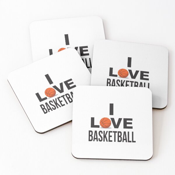 Item preview, 'I Love Basketball' (White) designed and sold by The Button Gal.