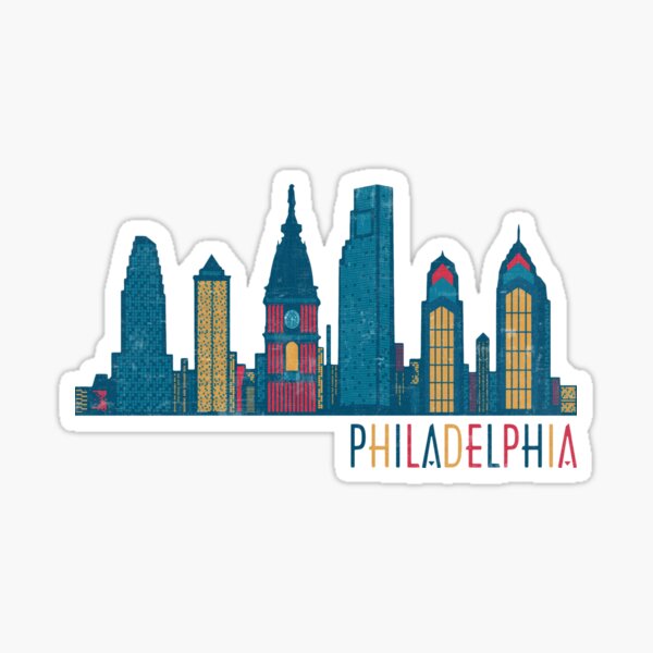 Philadelphia Sticker Sheet - Philly Skyline sticker - Vinyl Decal - La –  PhilaCarta