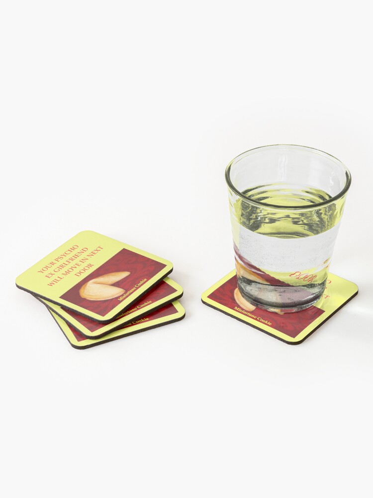 Alternate view of Misfortune Cookie joke Coasters (Set of 4)