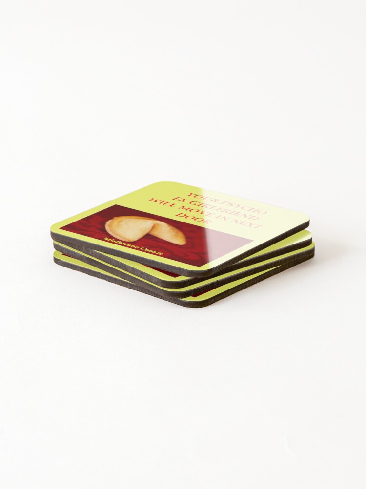 Alternate view of Misfortune Cookie joke Coasters (Set of 4)