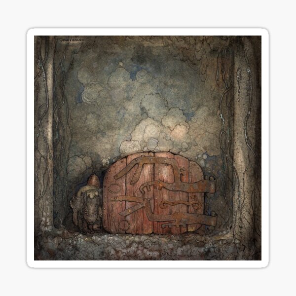 Item preview, Gnome, Red Door - Illustration by John Bauer designed and sold by immortalpeaches.