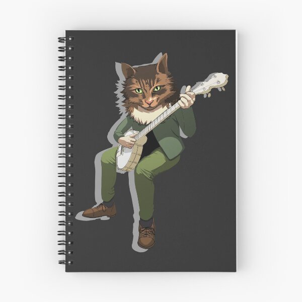 Artikelvorschau, Banjo Boy Cat - Keine Textversion entworfen und verkauft von Marti Makes Things.