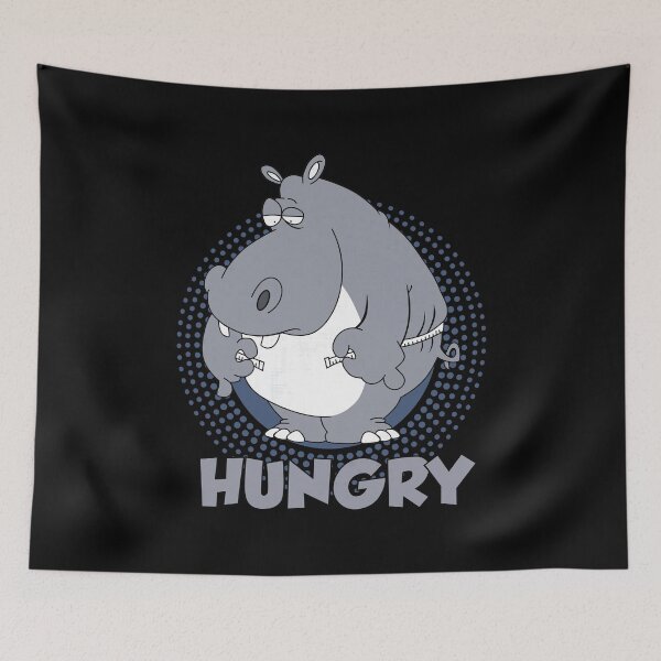 Item preview, Hungry Fat Hippo designed and sold by CuringBreakup.