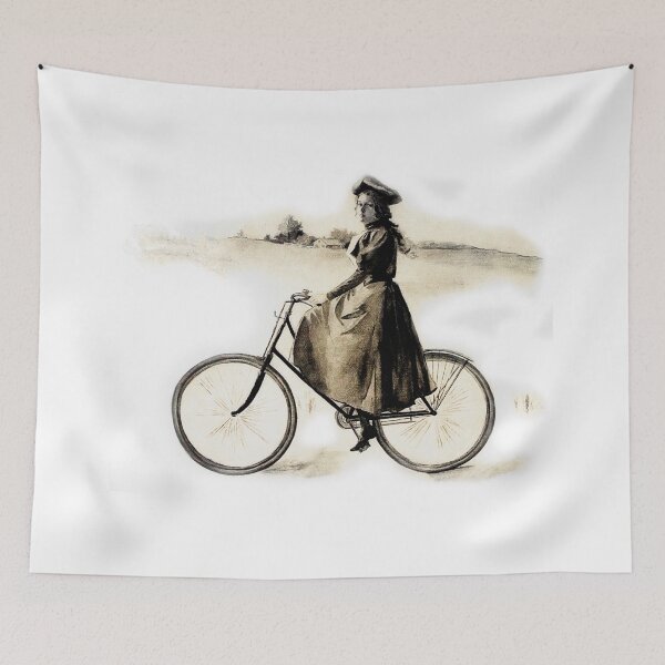 Item preview, The Lady on the Bicycle designed and sold by PictureNZ.