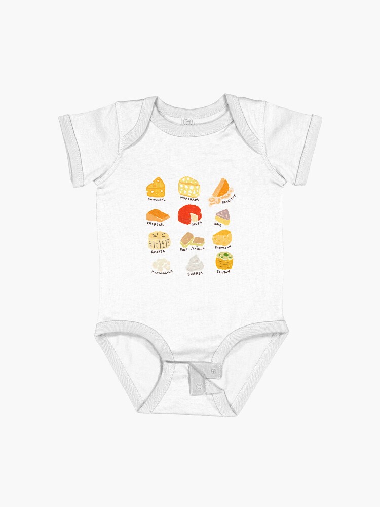 Thumbnail 1 of 2, Baby One-Piece, Cheese fiend designed and sold by littleredcheeks.