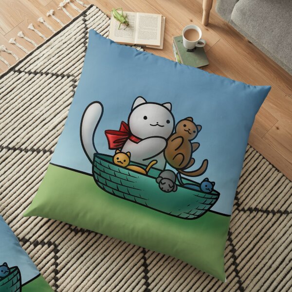 Chemistry Cat & Separating Kittens Floor Pillow