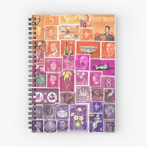 Item preview, Purple Sunset, Postage Stamp Collage designed and sold by tanglecrafts.