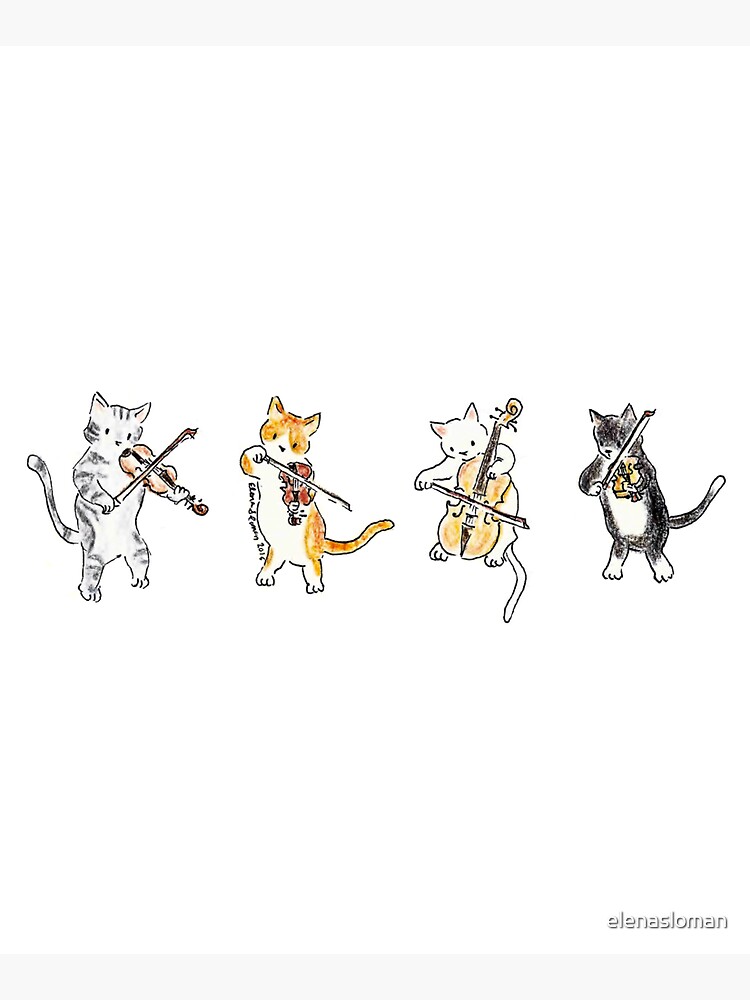 Thumbnail 5 of 5, Tote Bag, String Meowtet designed and sold by elenasloman.