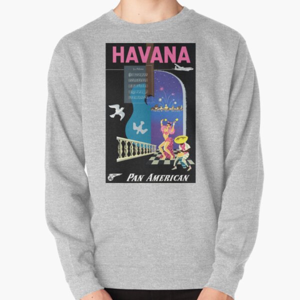 1948 Havana Pan American Airlines Cuba Travel Poster Pullover Sweatshirt