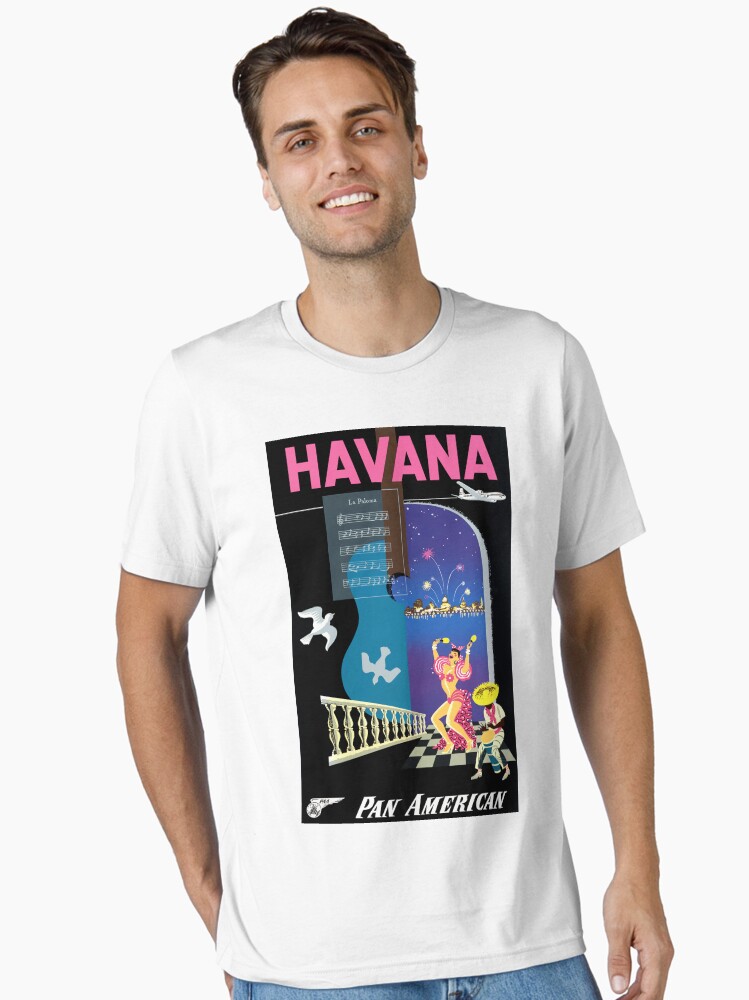 Havana Cuba Vintage Travel Poster Tee Shirt Havana Cuba Vintage Travel Poster Tee Shirt