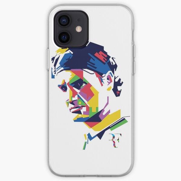 Roger Federer art iPhone Soft Case