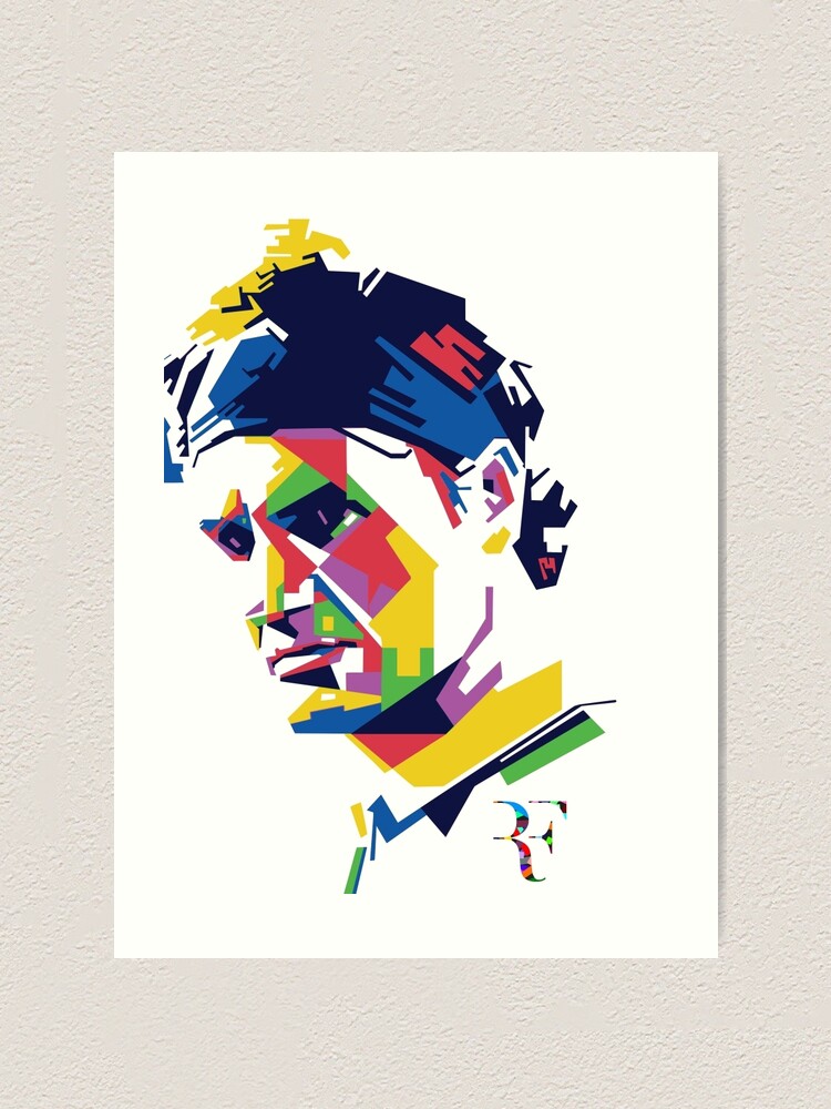 Alternative Ansicht von Roger Federer Kunst Kunstdruck