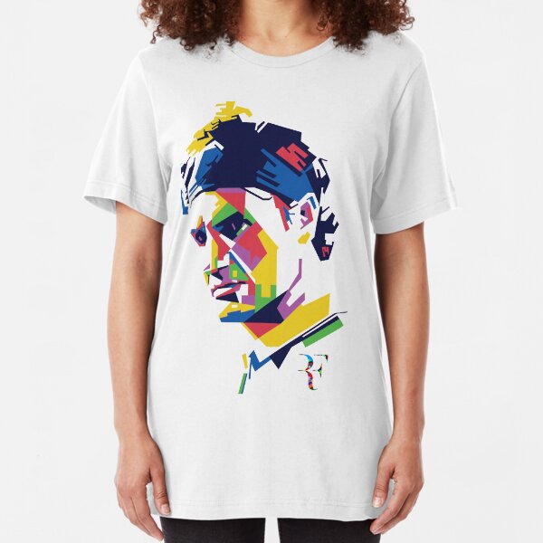 Roger Federer art Slim Fit T-Shirt